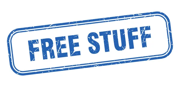 Gratis-Stempel. Free stuff square grunge blaues Schild — Stockvektor