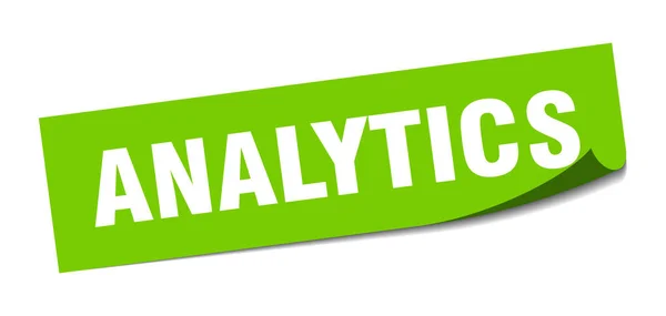 Analytics sticker. analytics square sign. analytics. peeler — Stock Vector