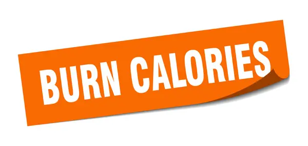 Burn calories sticker. burn calories square sign. burn calories. peeler — Stock Vector