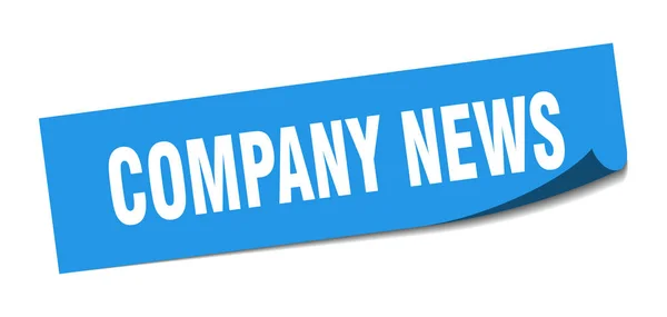 Company news sticker. company news square sign. company news. peeler — Stock Vector