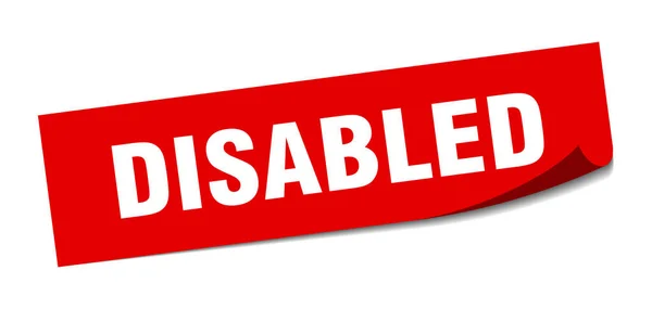 Adesivo per disabili. segno quadrato disabilitato. disabile. pelapatate — Vettoriale Stock