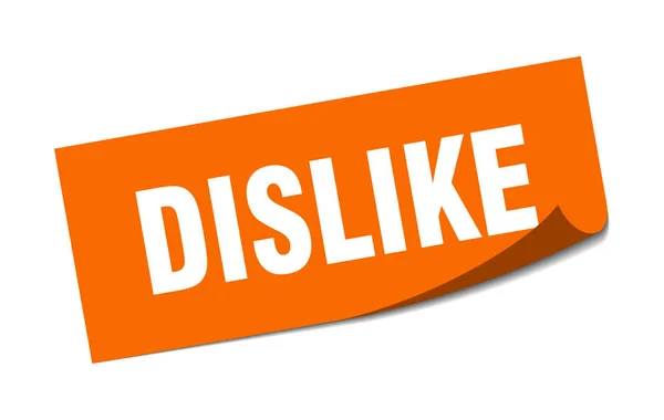 Dislike sticker. dislike square sign. dislike. peeler — Stock vektor