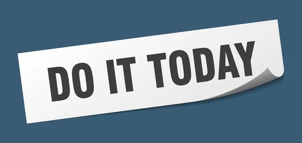 Do it today sticker. do it today square sign. do it today. peeler — Stock vektor