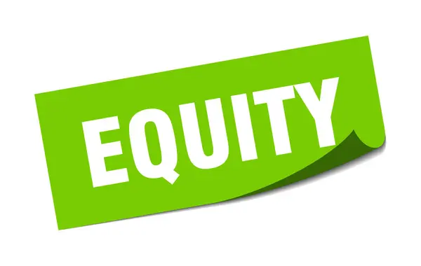 Equity sticker. equity square sign. equity. peeler — Stock vektor