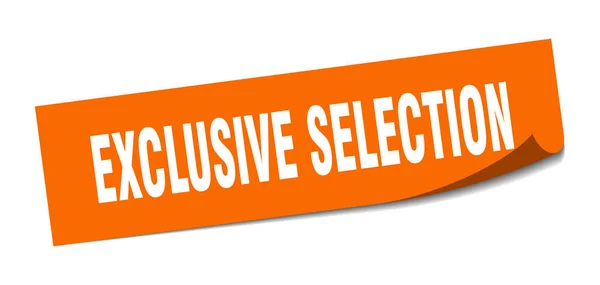 Exclusieve selectie sticker. exclusieve selectie vierkant teken. exclusieve selectie. schilmachine — Stockvector