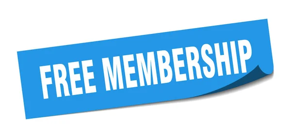 Aufkleber zur kostenlosen Mitgliedschaft. kostenlose Mitgliedschaft quadratische Zeichen. kostenlose Mitgliedschaft. Schäler — Stockvektor