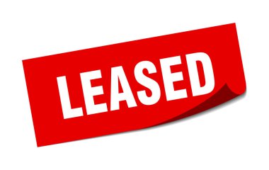 leased sticker. leased square sign. leased. peeler clipart