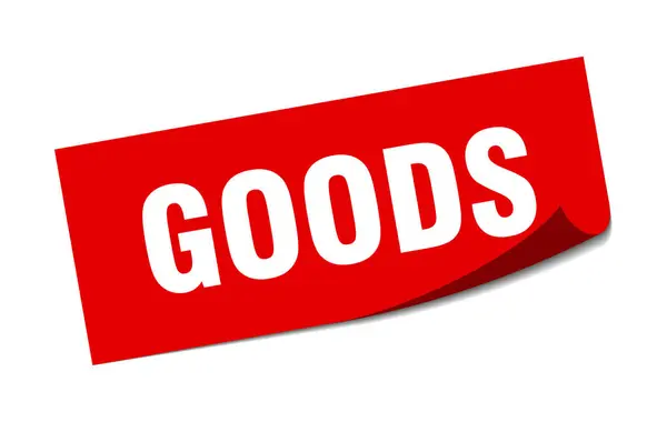 Goods sticker. goods square sign. goods. peeler — Stock Vector