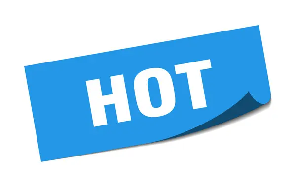 Hot sticker. hot square sign. hot. peeler — Stock Vector