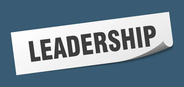 Leadership sticker. leadership square sign. leadership. peeler — Stock Vector