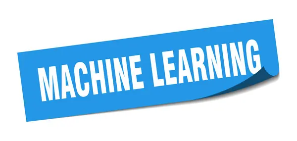 Pegatina de aprendizaje automático. aprendizaje automático signo cuadrado. aprendizaje automático. pelador — Vector de stock