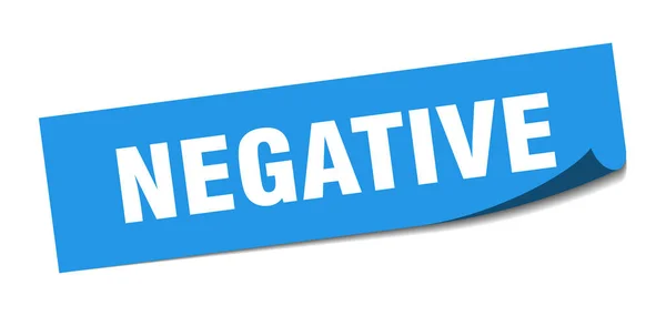 Negative sticker. negative square sign. negative. peeler — 스톡 벡터