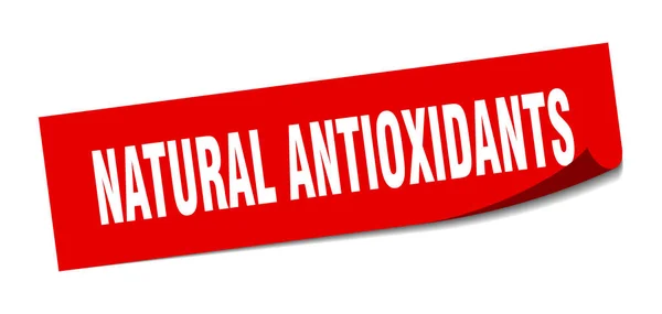 Adesivo antiossidanti naturali. antiossidanti naturali segno quadrato. antiossidanti naturali. pelapatate — Vettoriale Stock