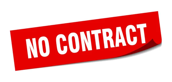Ніяких контрактних наклейок. відсутність знаку квадрата контракту. немає контракту. однолітків — стоковий вектор