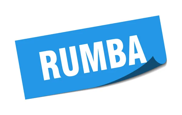 Rumba sticker. rumba square sign. rumba. peeler — Stock Vector