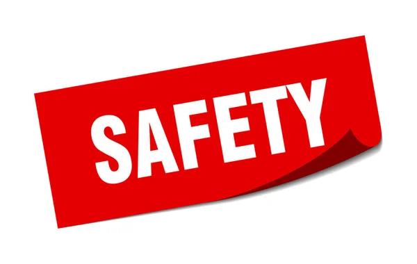 Veiligheidssticker. veiligheidsvierkant bord. veiligheid. schilmachine — Stockvector