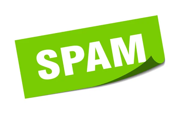 Autocollant spam. Spam carré signe. spam. éplucheur — Image vectorielle