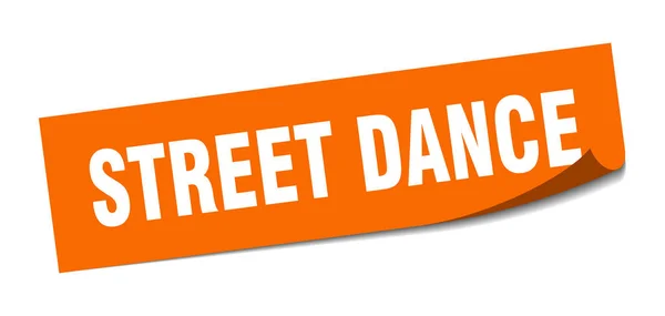 Autocollant de danse de rue. panneau carré de danse de rue. danse de rue. éplucheur — Image vectorielle