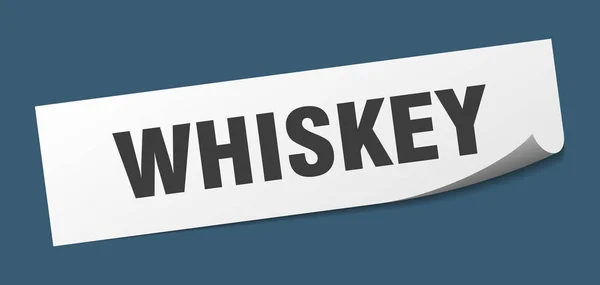 Whiskey-Aufkleber. Whiskey-Quadrat-Zeichen. Whisky. Schäler — Stockvektor