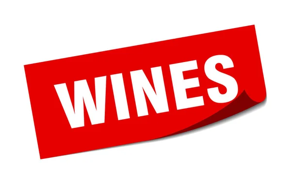 Αυτοκόλλητο κρασιών. κρασί τετράγωνο σημάδι. κρασιά. αποφλοιωτής — Διανυσματικό Αρχείο