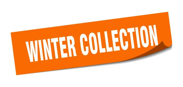 Naklejka z kolekcji zimowej. zimowa kolekcja kwadratowy znak. Kolekcja zimowa. obieraczka — Wektor stockowy