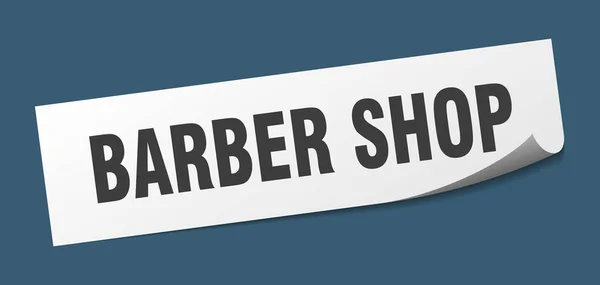 Pegatina de peluquería. letrero cuadrado de barbería. peluquería. pelador — Archivo Imágenes Vectoriales