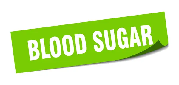 Pegatina de azúcar en sangre. azúcar en sangre signo cuadrado. azúcar en sangre. pelador — Vector de stock