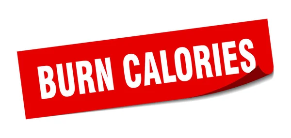 Burn calories sticker. burn calories square sign. burn calories. peeler — Stock vektor