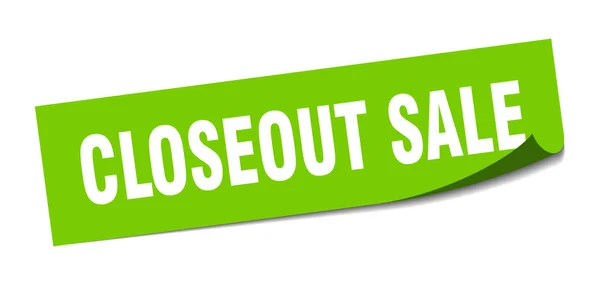 Closeout sale sticker. closeout sale square sign. closeout sale. peeler — Stock Vector