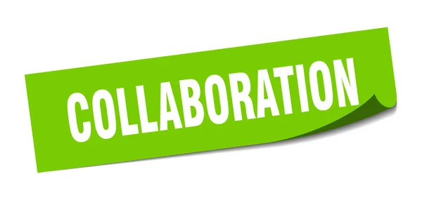 Collaboration sticker. collaboration square sign. collaboration. peeler — 스톡 벡터