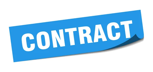 Autocollant de contrat. contrat carré signe. contrat. éplucheur — Image vectorielle