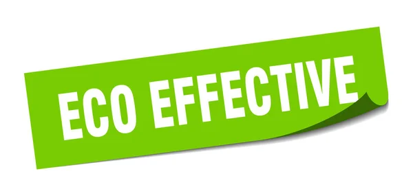 Eco effective sticker. Эко эффективный квадратный знак. eco effective. peeler — стоковый вектор