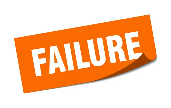 Failure sticker. failure square sign. failure. peeler — 스톡 벡터