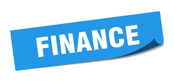 Finance sticker. finance square sign. finance. peeler — Stock vektor