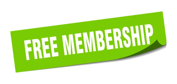 Aufkleber zur kostenlosen Mitgliedschaft. kostenlose Mitgliedschaft quadratische Zeichen. kostenlose Mitgliedschaft. Schäler — Stockvektor
