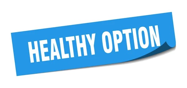Healthy option sticker. healthy option square sign. healthy option. peeler — Stock Vector