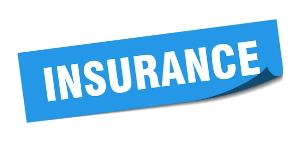 Insurance sticker. insurance square sign. insurance. peeler — Stock vektor