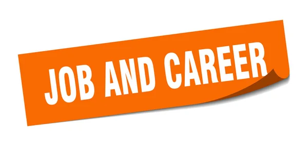 Job and career sticker. job and career square sign. job and career. peeler — Stock Vector