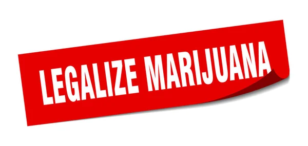 Zalegalizować nalepkę z marihuaną. zalegalizować kwadrat marihuany. zalegalizować marihuanę. obieraczka — Wektor stockowy