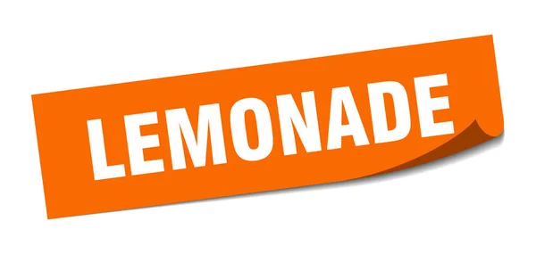 Lemonade sticker. lemonade square sign. lemonade. peeler — Stock vektor