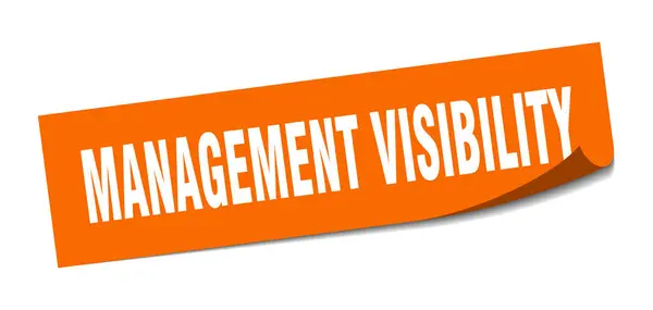 Management visibility sticker. management visibility square sign. management visibility. peeler — 스톡 벡터