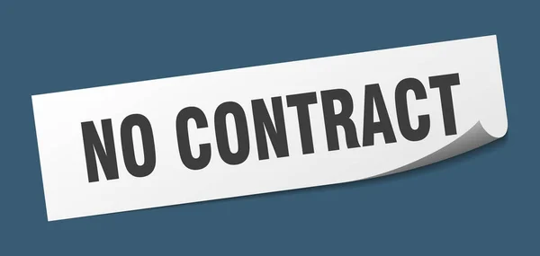 Pas d'autocollant. pas de contrat carré signe. Pas de contrat. éplucheur — Image vectorielle