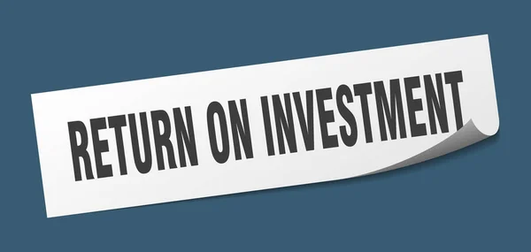 Return on Investment Vignette. Rendite auf Investition quadratisch Zeichen. Kapitalrendite. Schäler — Stockvektor