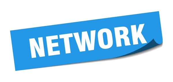 Network sticker. network square sign. network. peeler — Stock Vector