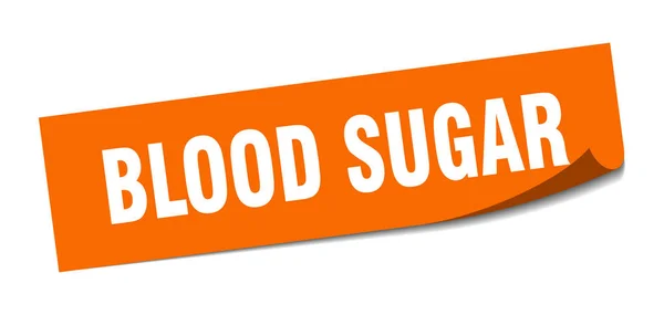 Pegatina de azúcar en sangre. azúcar en sangre signo cuadrado. azúcar en sangre. pelador — Vector de stock
