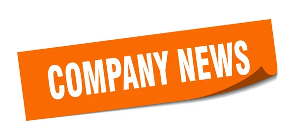 Company news sticker. company news square sign. company news. peeler — 스톡 벡터