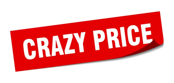 Crazy price sticker. crazy price square sign. crazy price. peeler — Stock vektor