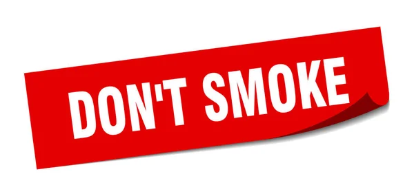 ステッカーを吸わないで正方形の看板を吸わないでください煙は出すなピーラー — ストックベクタ