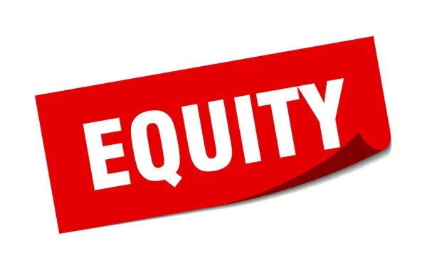 Equity sticker. equity square sign. equity. peeler — Stock vektor