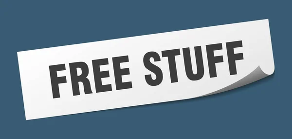 Free stuff sticker. free stuff square sign. free stuff. peeler — Stock Vector